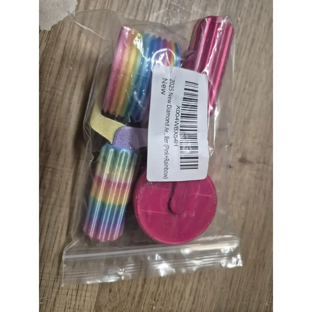 Diamond Art Roller for Rhinestone Embroidery, Easy-Grip Hand Roller Pink+Rainbow - Picture 8 of 8
